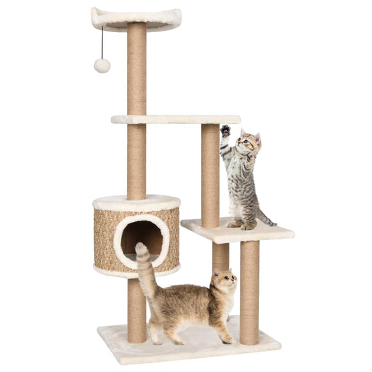NNEVL Cat Tree with Scratching Post 123cm Seagrass-0