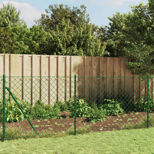 NNEVL Chain Link Fence Green 0.8x25 m-0