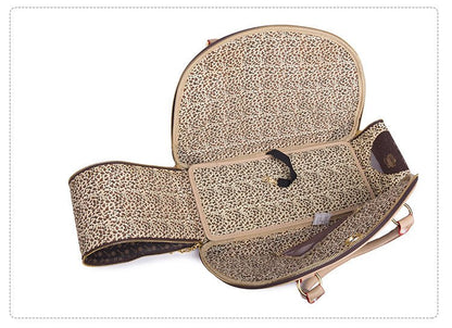 NNEDSZ Portable Pet Travel Bag - Anti-Crush Dog Carrier for Outdoor Trips (L-42x29x18cm, Coffee Color)-2